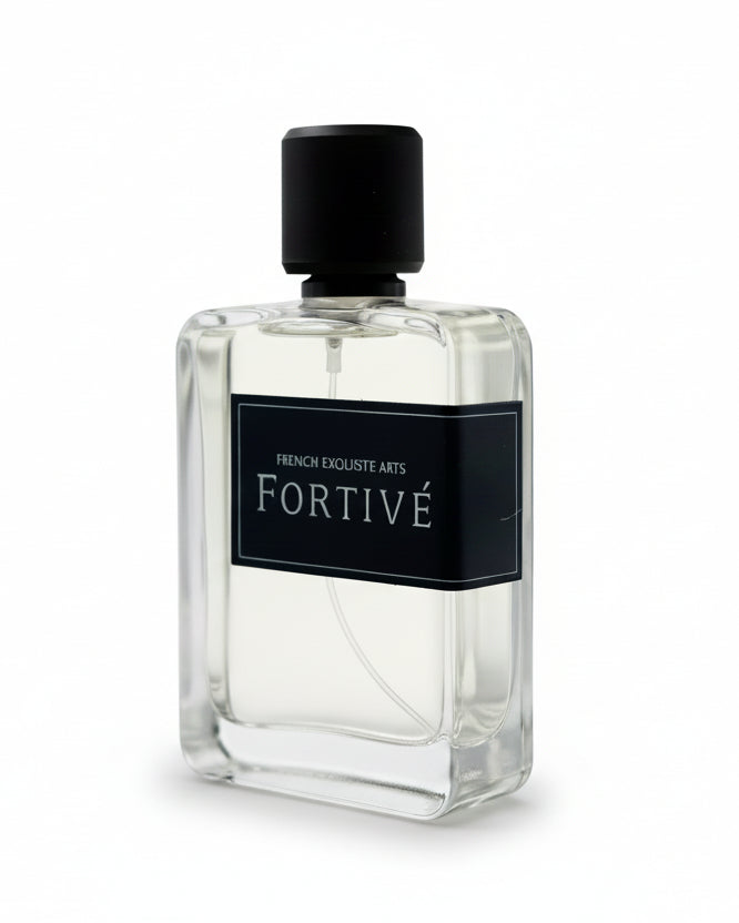 Fortivé extrait de parfum bottle left tilt – French Exquisite Arts collection Kaizen