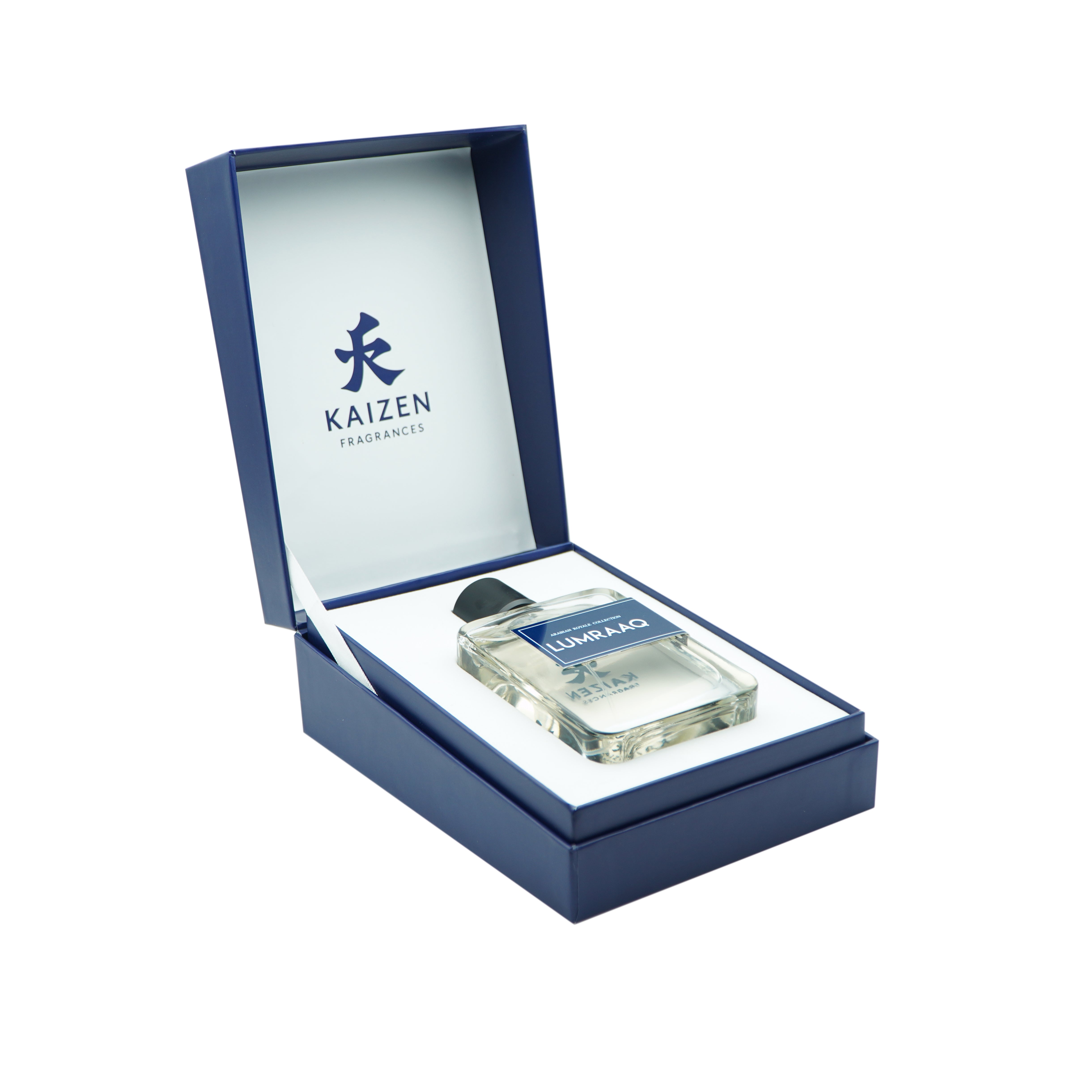 Lumraaq open sleeve packaging – luxury fragrance gift UAE Kaizen Fragrances