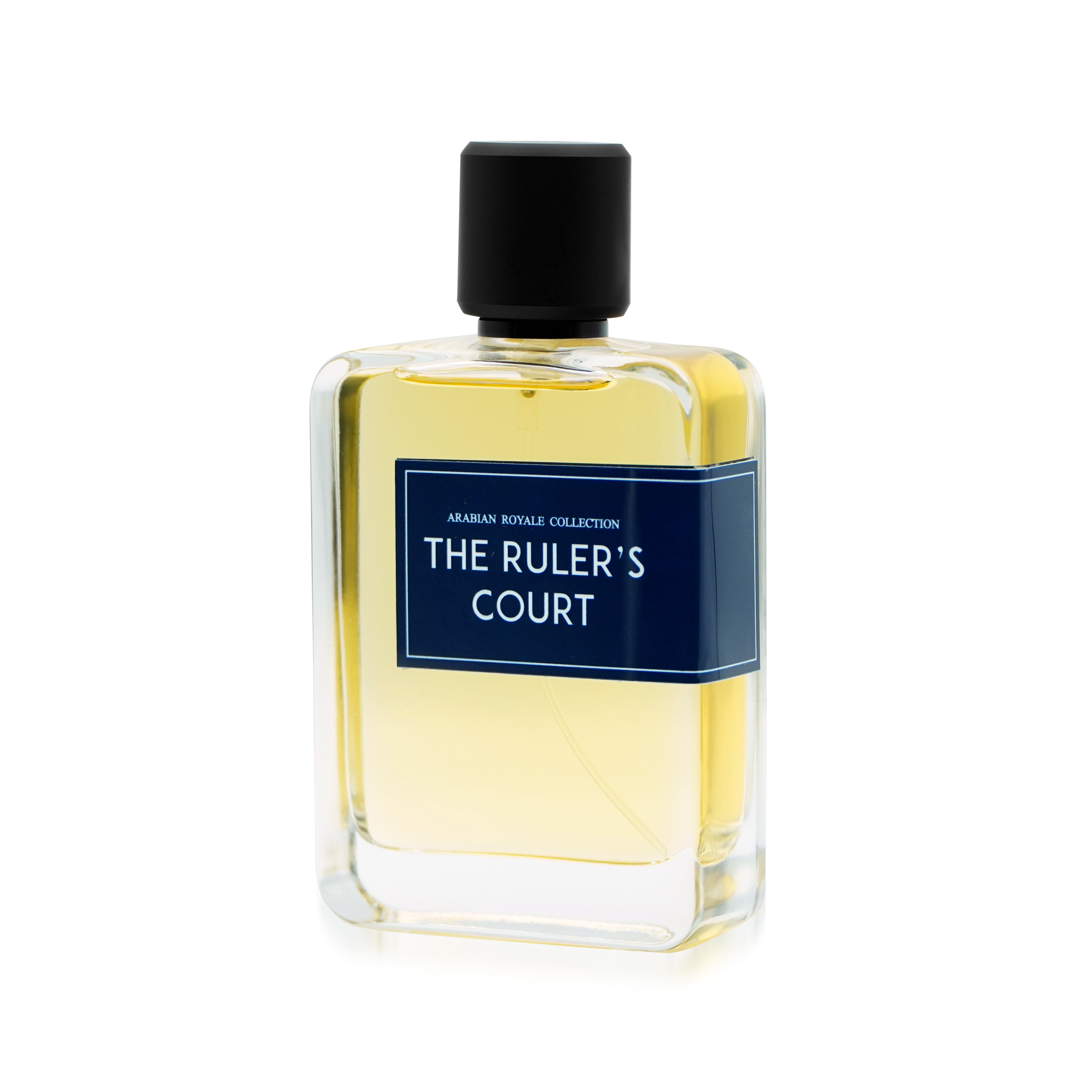 The Ruler's Court extrait de parfum bottle side view – luxury Arabian oud fragrance UAE